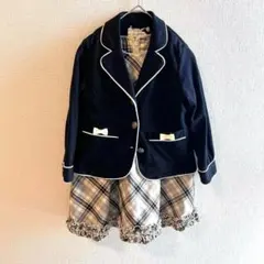 anyFAM　　セレモニー チェック柄ワンピース ジャケットセット 110