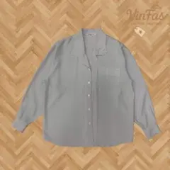 美品　古着　COURMAYEUR　薄紫 ボタンアップシャツ 長袖　レディース