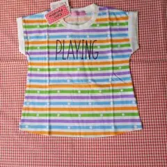 新品　 ボーダー柄 半袖Tシャツ 　　女児110㎝