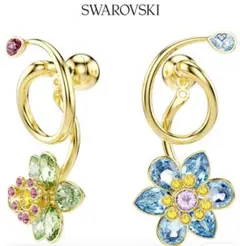 SWAROVSKI スワロフスキー リーフ ピアス マルチカラー クリスタル