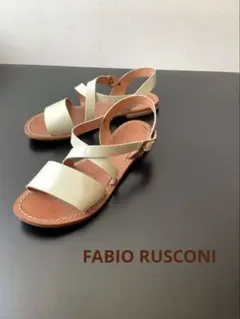 FABIO RUSCONI レザーサンダル ベージュ 37 (23.5~24)のサムネイル