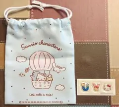 Sanrio characters 巾着袋 シール付き