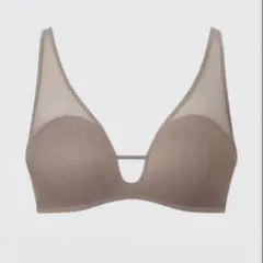 UNIQLO ワイヤレスブラ メッシュ マメクロゴウチ ベージュ Lサイズ