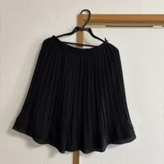 COMME CA ISM 黒 プリーツスカート L 卒業式　入学式