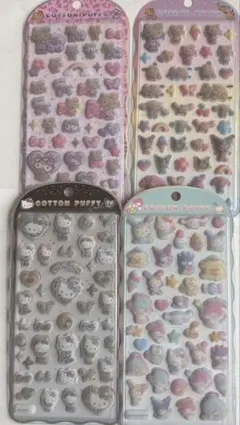 国内正規品　サンリオ コットンパフィ　4枚セットのサムネイル