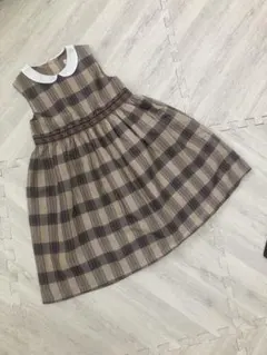 sense of wonder チェック柄襟付きワンピース 130cm