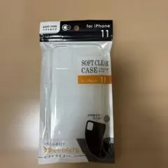 iPhone 11 専用 ソフトクリアケース ストラップホール付き