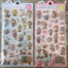 ラブブ　ボンボンドロップ　シール　ぷくぷくシール　3D　ぷっくり　立体