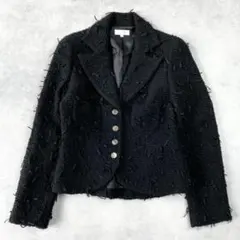 ひかる‼︎TO BE CHIC ★ 黒ウールジャケットコート　新品・未使用品 ウールビーバー スタンドアウェーカラーコート(コート)｜TO BE CHIC