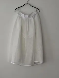 CHRISTIAN DIOR ホワイト メッシュ フレアスカート　34のサムネイル