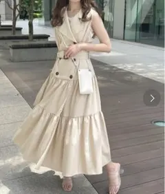 apres jour シャツワンピース 春夏秋冬着用可 新品未使用 ベージュ