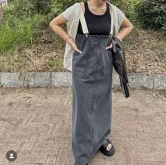 新品、しまむらmegumiデニムジャンパースカート