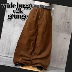 2000's corduroy wide buggy pants y2k