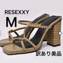 少し訳ありでも美品！RESEXXYサンダル 太ヒール　M sizeのサムネイル