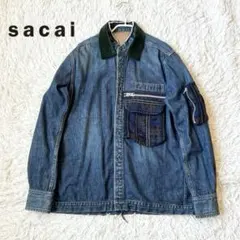 希少✨sacai サカイ✨コットンクチュールパッチワークデニムジャケット 1