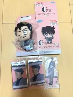 名探偵コナンセガラッキーくじ G、F賞　ぬいぐるみ　アクスタ　毛利小五郎