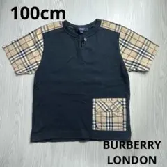 【美品】BURBERRY LONDON 子供用　チェック柄Tシャツ　100