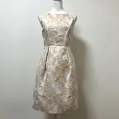 日本製　アナイ　ワンピース　ジャガード　ノースリーブ　大人　春　夏　上品　清楚