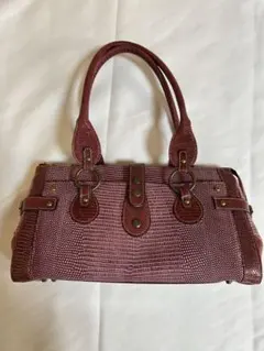 d*9様 クロコダイル風　ハンドバッグ　 美品