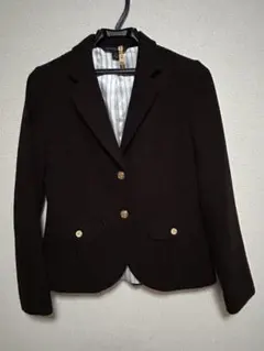 ブルックスブラザーズ　ダークブラウン テーラードジャケット ゴールドボタン　0
