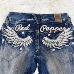 【美品】RED PEPPER ブーツカットデニム ダメージ加工 ローライズ 27