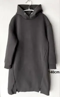 THE SHOP TK フタバ パーカーワンピース グレー　140cm