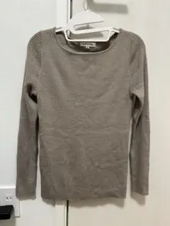 ナチュラルビューティーベーシック＊ニット＊ベージュ＊Mサイズ