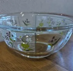 花柄ガラスボウル 中型