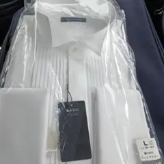 新品ウィングカラー フォーマルシャツ L ホワイト タキシード用　Ｌサイズ