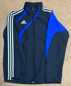 adidas CLIMALITE ピステジャケット 黒/青