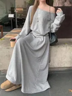 トレーナーワンピース ロングワンピース