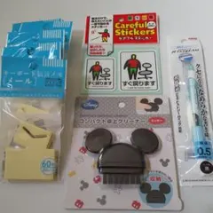 デスクをかわいく☆★ 伝言メモ、卓上クリーナー、ステッカー、ボールペン