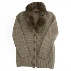 JOURNAL STANDARD ファー付きニットカーディガン