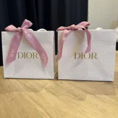 綺麗！！クリスチャンディオールショップ袋2枚セット リボン付き！！
