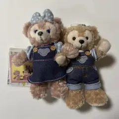 【値下げ】ダッフィー シェリーメイ デニム ぬいぐるみバッチ