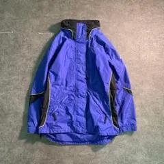 t*1様 6AS1【コロンビア】ジップアップジャケット　隠しフード　青　古着us