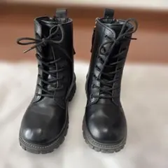 編み上げブーツ、20cm、両サイドジッパー付き