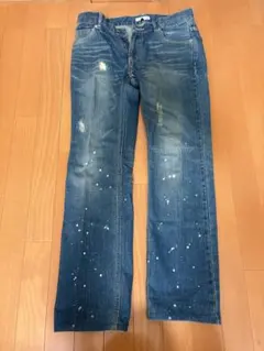 【未使用品】KLEIN PLUS HOMME ダメージデニムパンツ