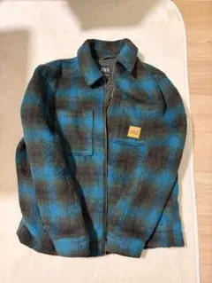 ZARA 青と黒のチェックジャケット Lサイズ