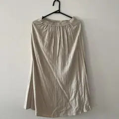 ロングスカート 麻※レーヨン　ehka sopo エヘカソポ 透け防止インナー