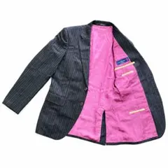 ポールスミス ロンドン Sジャケット 黒 ゼニア生地ストライプのサムネイル