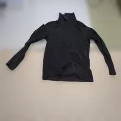 225 グレー タートルネック 長袖 トップス　フリース