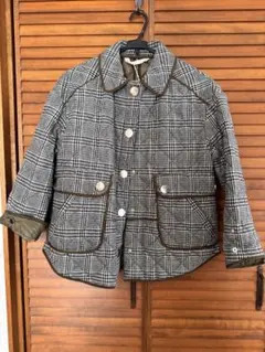 ZARA チェックキルティングジャケット