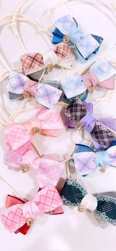 バレンタイン　キラキラ付きオーガンジー　トリミングチョーカー　10個　106