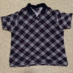 BURBERRY チェック柄 半袖ポロシャツ