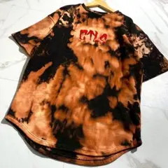 初期　CVTVLIST カタリスト　ブリーチ　刺繍　スウェットTシャツ　オレンジ