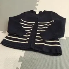 baby GAP ネイビー ボーダー カーディガン 3歳用　90-100cm