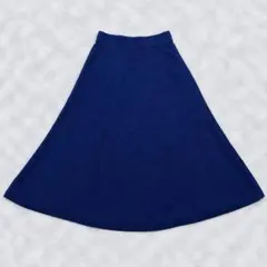 フレアスカート ネイビー ブークレ ニット 古着 vintage レトロ