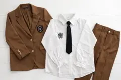 卒業式 入学式 フォーマル 4点セット ブラウン S 160