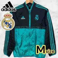 極美品 adidas アディダス レアルマドリード ナイロンジャケット M 緑